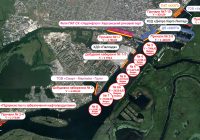 Схема ділянок експлуатаційного днопоглиблення на акваторії порту Херсон